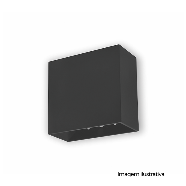 ARANDELA IBIS LED POLICARBONATO SOBREPOR 4W 6500K PRETA AUTOVOLT UNICO - COD 676.12.0167-0