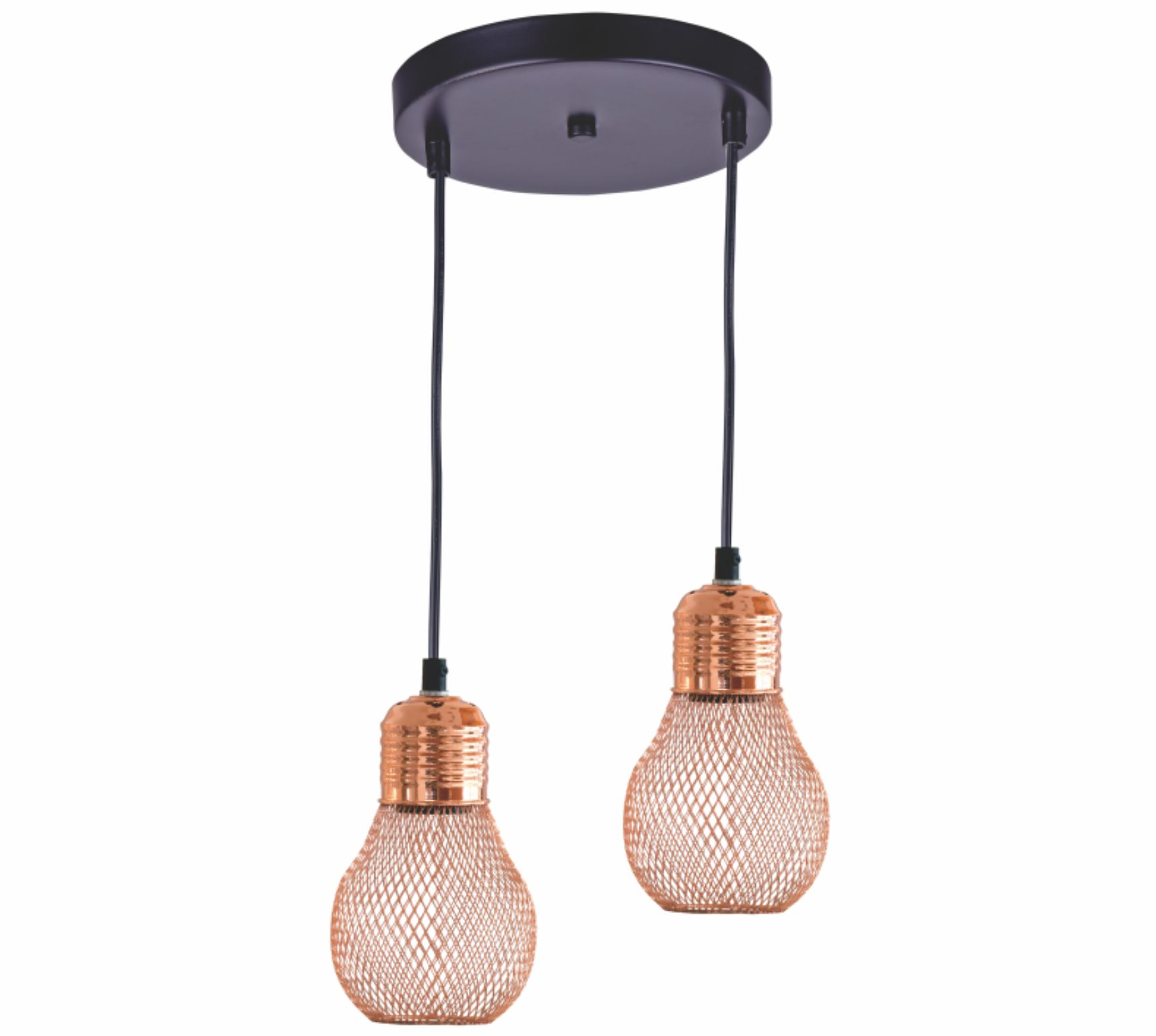 PENDENTE PARIS 1217 METAL COBRE 2XE27 - COD 676.12.0131-0