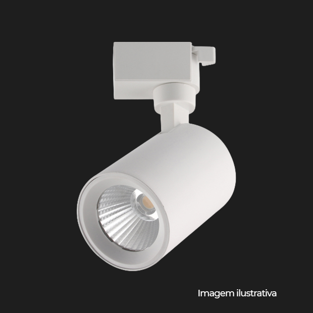 SPOT SMART P/ TRILHO ALUM. 18W BI-VOLT LED 6.500K - BRANCO - COD 33186004