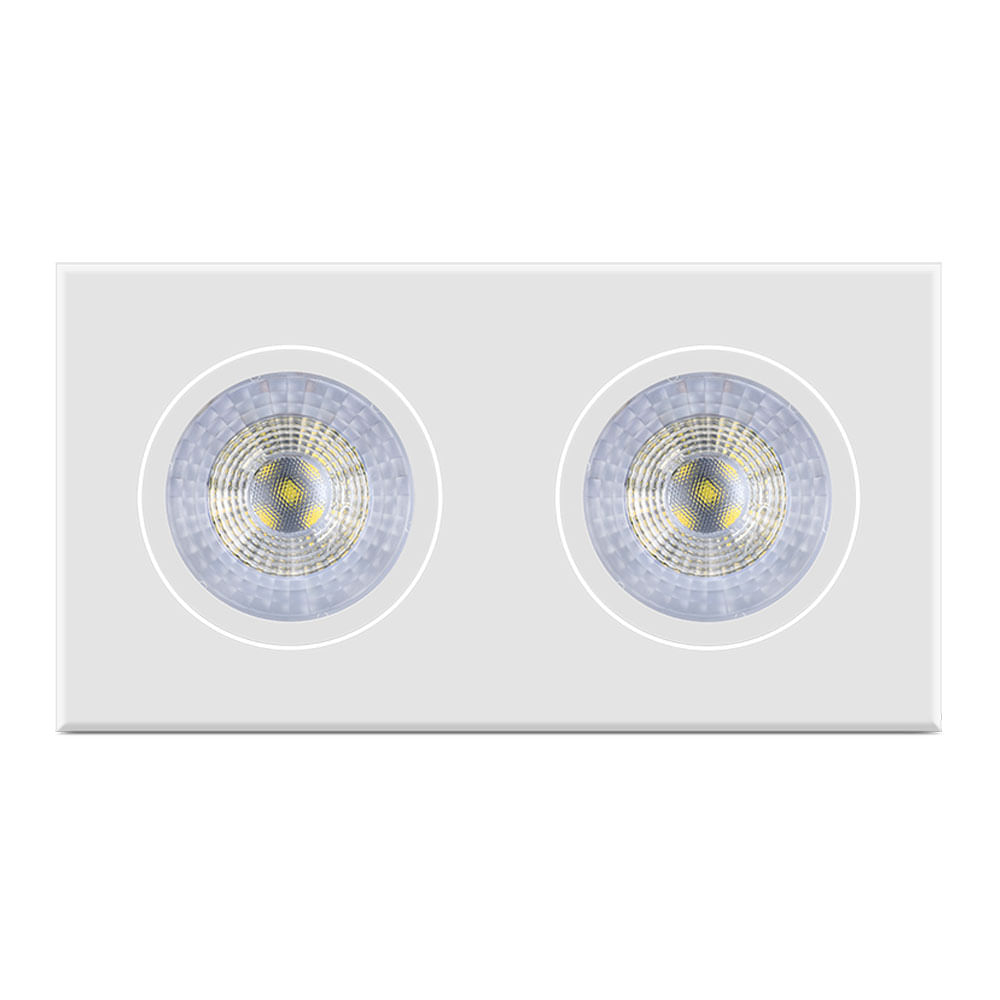 SPOT LED DUPLA 2XMR16 10W 3000K