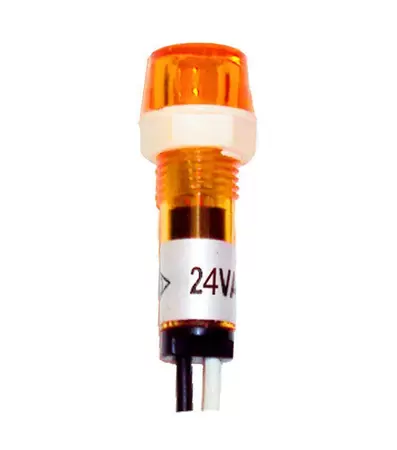SINALEIRO CCA 9MM LED AMARELO - 24VA /VCC. COD 8647