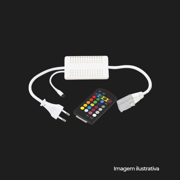 CONTROLE REMOTO PARA FITA RGB NEUTRO - COD 9362