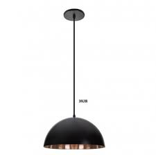 PENDENTE DOMUS 600 PRETO MICRO/COBRE SOLIDO 60X27CM 1XE27