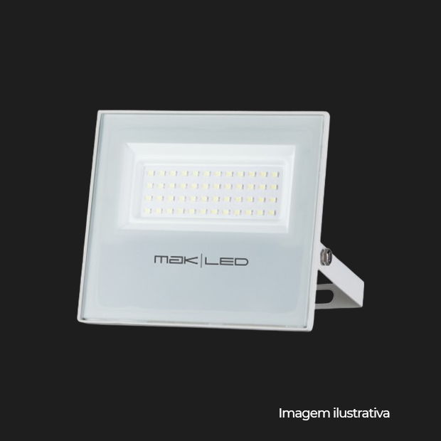 REFLETOR WHITE SLIM SMD 3000K 050W - COD 828