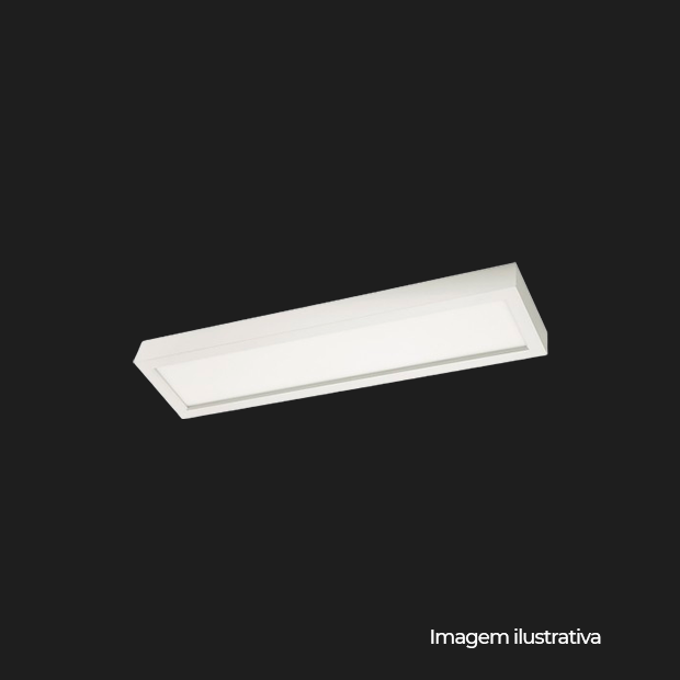 PAINEL BACKLIGHT LED SOB RETANG ALUM 600X300MM BIVOLT 30W 3.000K - BRANCO - COD 80983004
