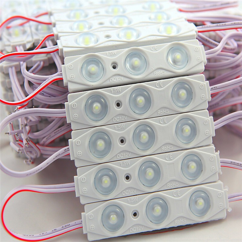 MODULO RESINADO COM LENTE 3 LEDS 5050 BF COD T38