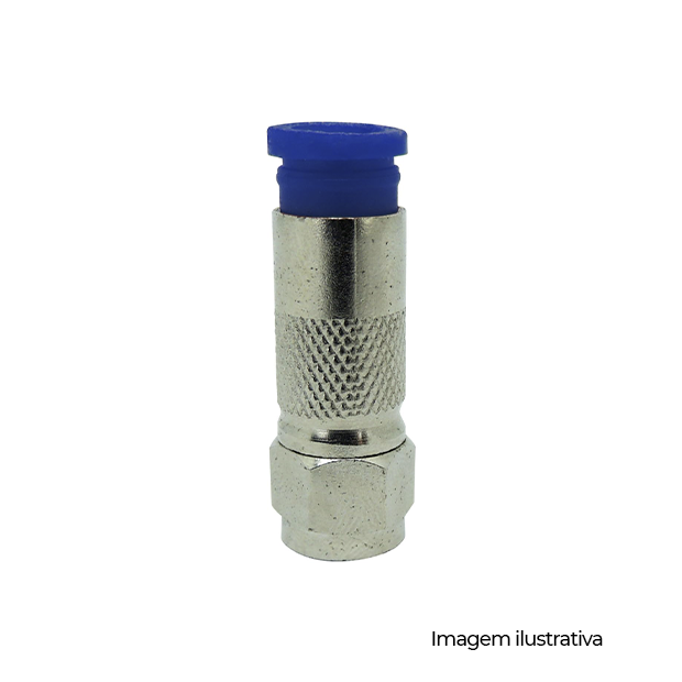 CONECTOR COAXIAL COMP RG6 AZ PCT - COD 100.06
