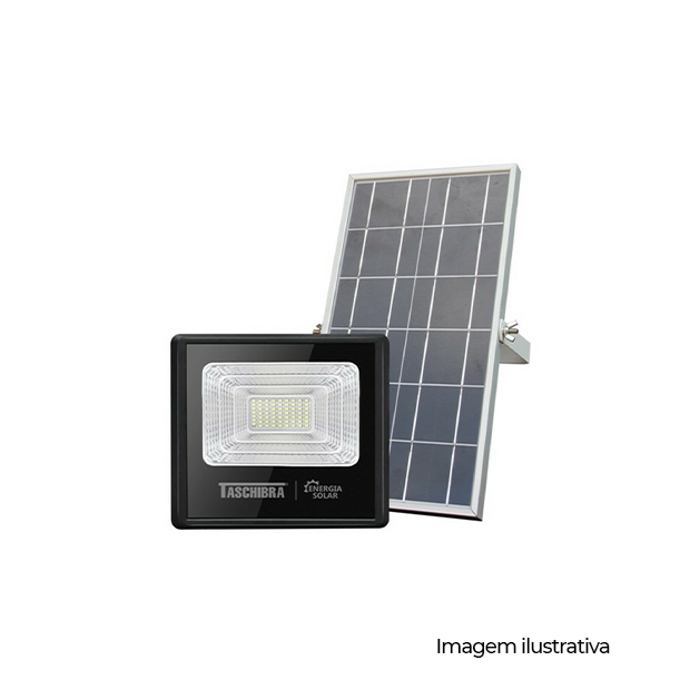 REFLETOR LED SOLAR TR SUN 40W 6500K PRETO-DER/02 PRETO - COD 15030097-02