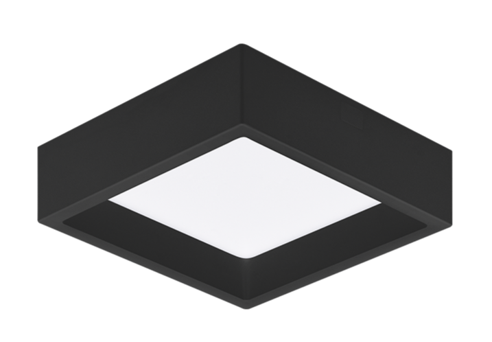 PLAFON DEEP LED 12W 800LM QUADRADO PRETO STH20902PTO/40 COD 5060