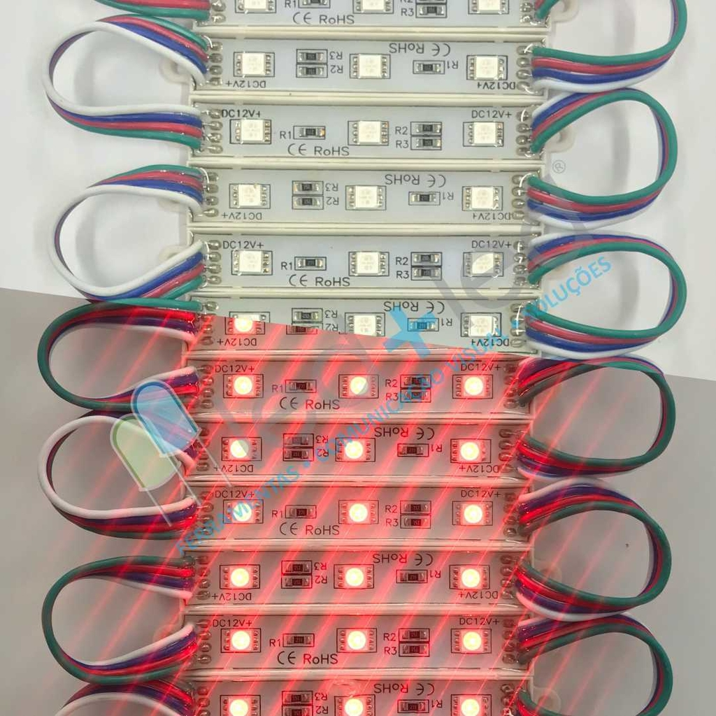 MODULO RESINADO 3 LEDS 5730 VERMELHO - M29