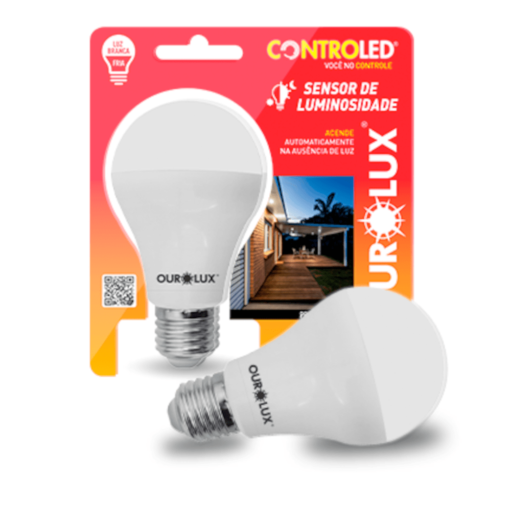 CONTROLED SENSOR DE LUMINOSIDADE 9W 6500K COD 20483