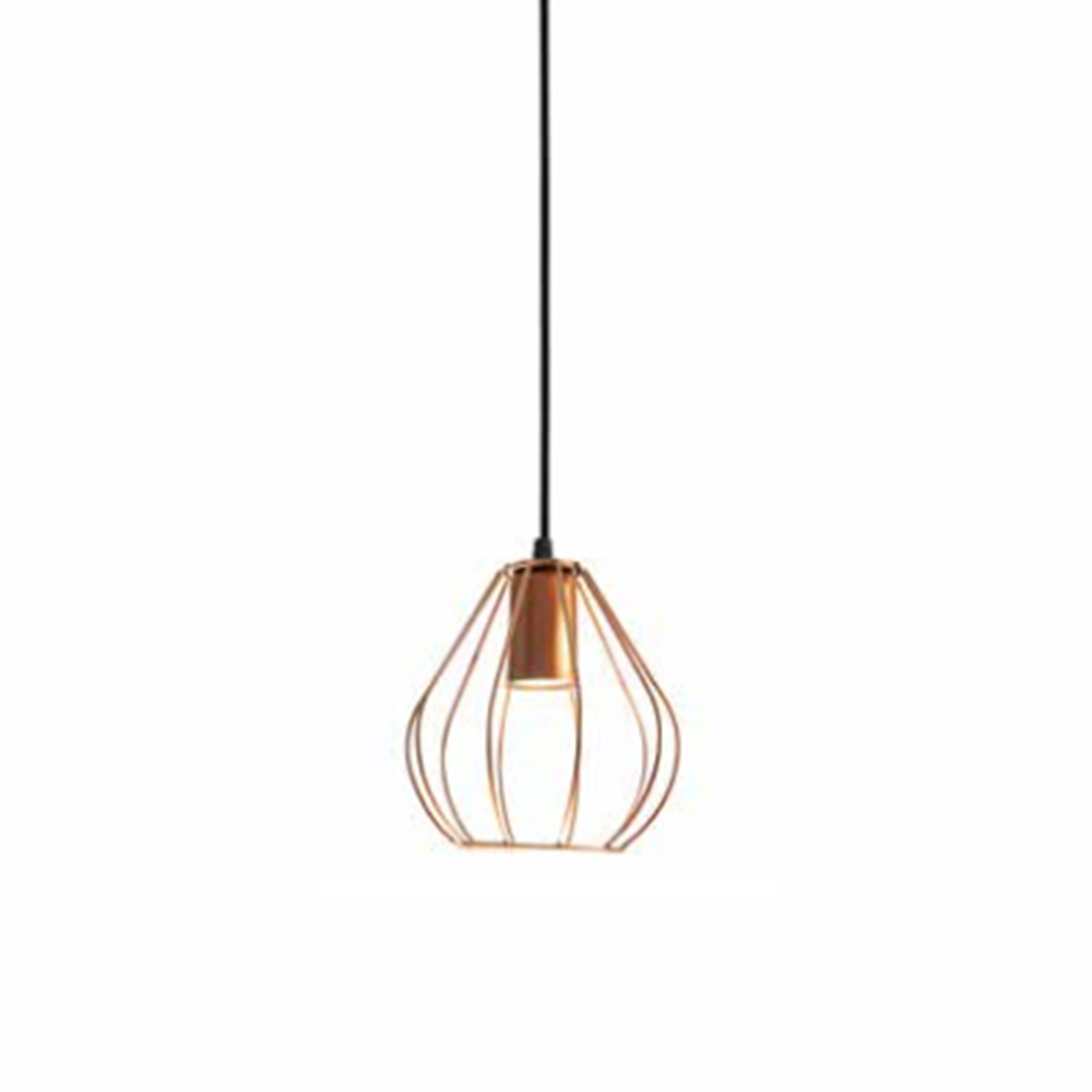 PENDENTE DINAMARCA COBRE 1 LAMP E27 COD PD 611 CO