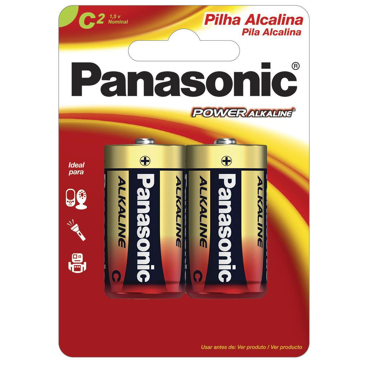 PILHA PANASONIC ALCALINA LR14XAB 2B 2UN COD 7749