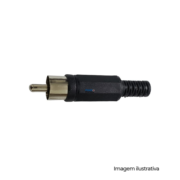 CONECTOR RCA MACHO FITA PRETA POWER TEC