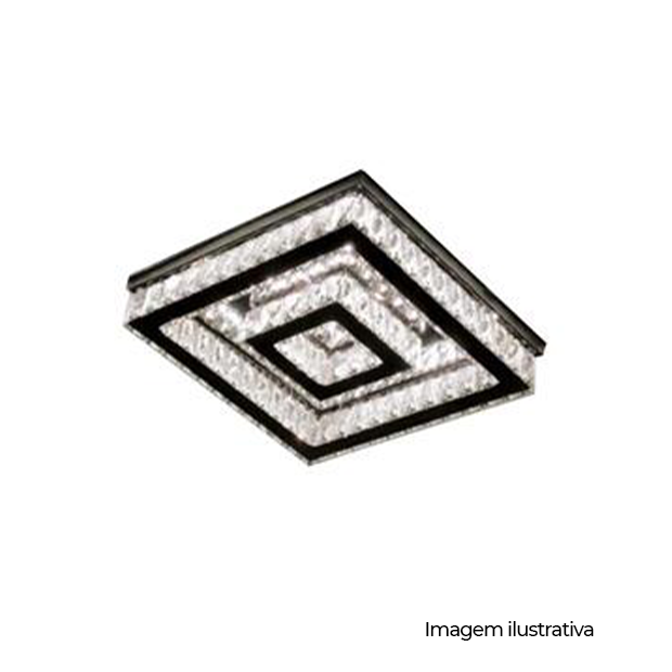 PLAFON ALIANCA QUADR.  DUAS ALIANCAS ( 40 / 20 CM ) 3000K 33W - COD PLAF-ALQU40-2