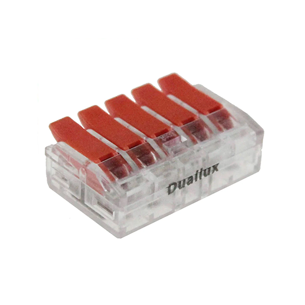 CONECTOR DE EMENDA 5 POLOS ATE 6MM 40A C/ 4 PCS COD 4.4.91
