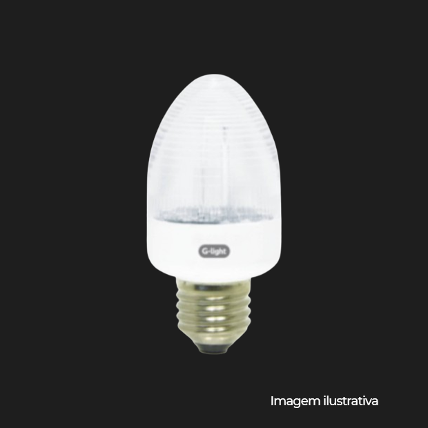 LAMPADA ESTROBO LAMP. 3,5W BRANCO 127V E27 UNICO - COD 140.10.0005-0