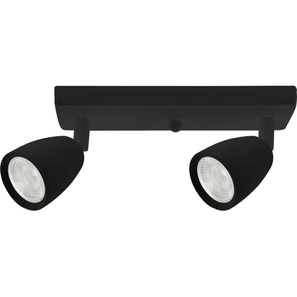LUMINARIA SPOT TRILHO PT 2 LEDS 4W BIV LUZ BR QUENTE 3000K