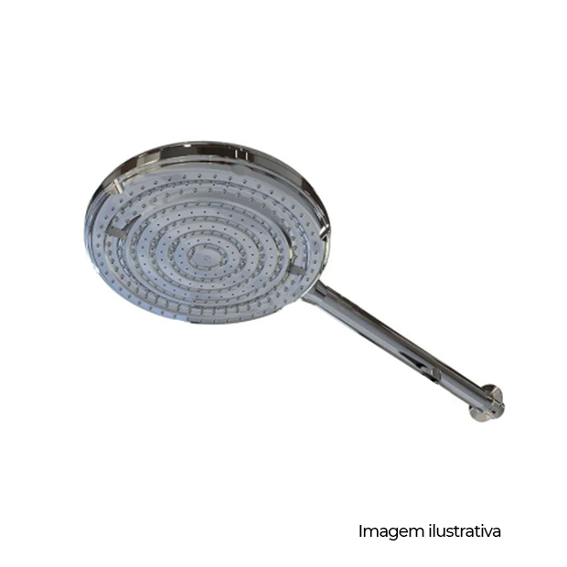 CHUVEIRO PLASTICO DE AGUA FRIA 8&QUOT; CROMADO COD01689
