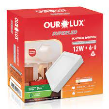 PAINEL LED SOBREPOR 12W BIV 6400K QUAD - COD 03217