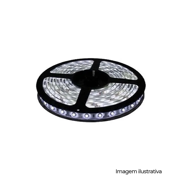 FITA LED 5050 5M 12V S/FONTE IP20 - BRANCO QUENTE COD 242