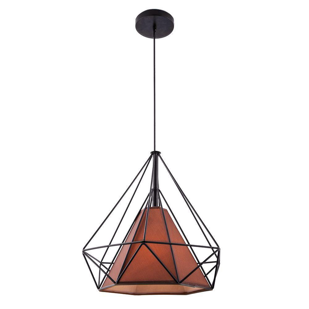 PENDENTE ARAMADO PIRAMIDAL 38CM PT CF
