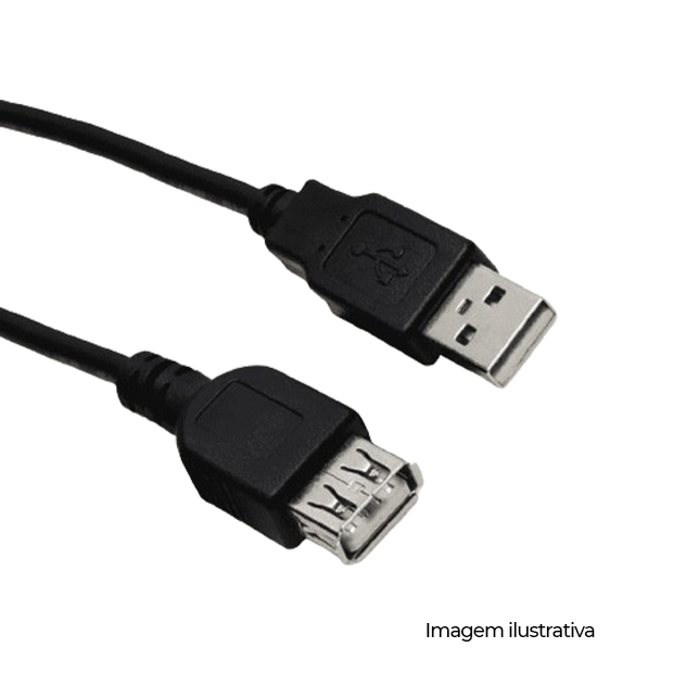 CABO USB 2.0 A MACHO X USB 2.0 A FEMEA 3M CRISTAL - COD 0121254