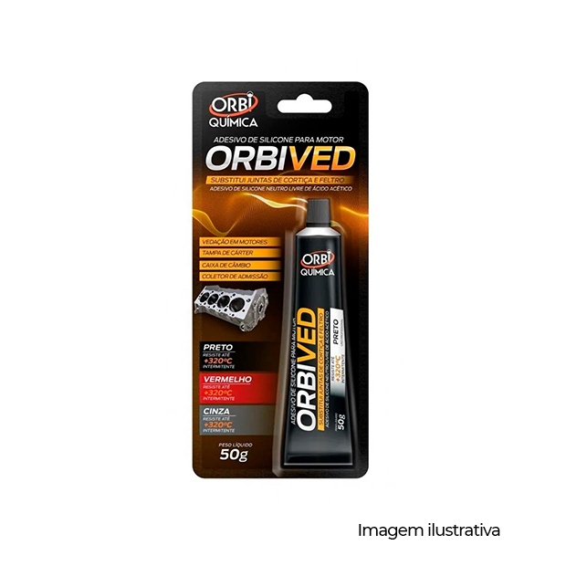 COLA SELANTE ORBIVED  MOTOR PRETO 50G