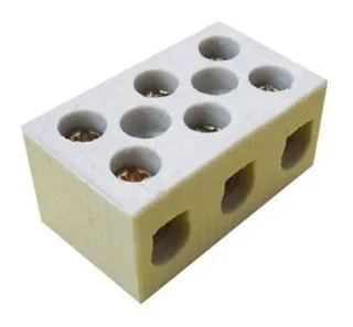 CONECTOR TRIPOLAR DE PORCELANA 50A / 600V - 16MM COD 7898009451090