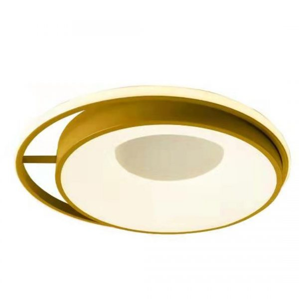 PLAFON LUCIIN ESTRUTURA EM  METAL DOURADO /ACA ACRILICO RED LED 48W - COD US036