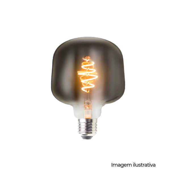 LAMPADA LED RETRO BLACK T125-E27-AMB2200K-5W-BIVOLT - COD 338550271