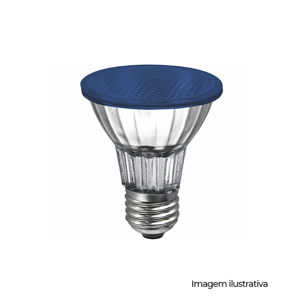 LAMPADA LED PAR20 7W AZUL AUTOVOLT E27 UNICO - COD 180.06.0343-0