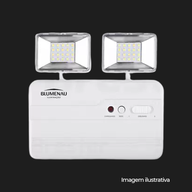 LUMINARIA DE EMERGENCIA LED 2 FAROIS 10W 2200LM 100-240V - COD 40012224