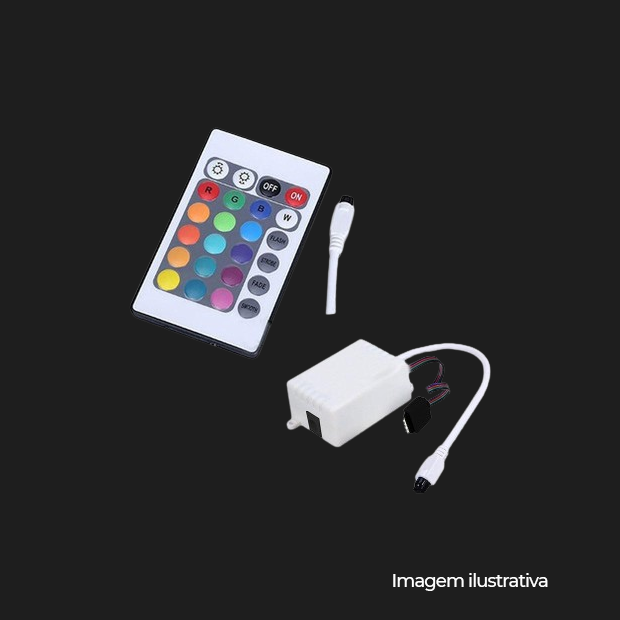 KIT CONTROLE FITA 12V RGB - COD 755