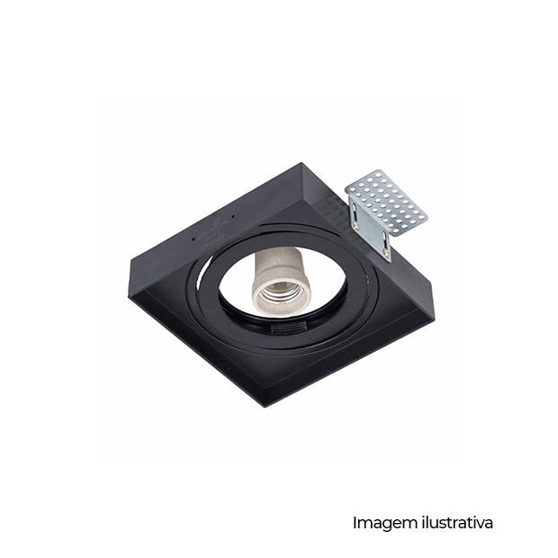 SPOT PAR30 PRETO C/SOQUETE P/LAMP E27 COD 8255