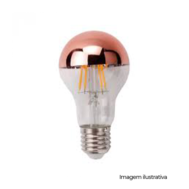 BULBO LED FILAMENTO DEFLETORA ROSE 4W LUZ AMBAR 127/220V E27 COD LM1063