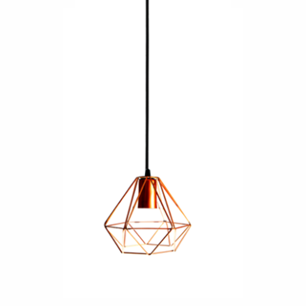 PENDENTE BELGICA COBRE 1 LAMP E27 COD PD 601 CO