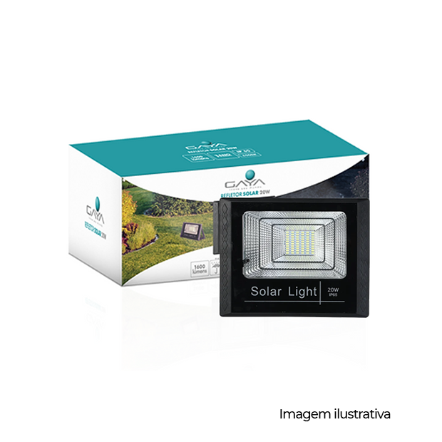 REFLETOR SOLAR C/ CONTROLE 20W 6500K - COD 9668