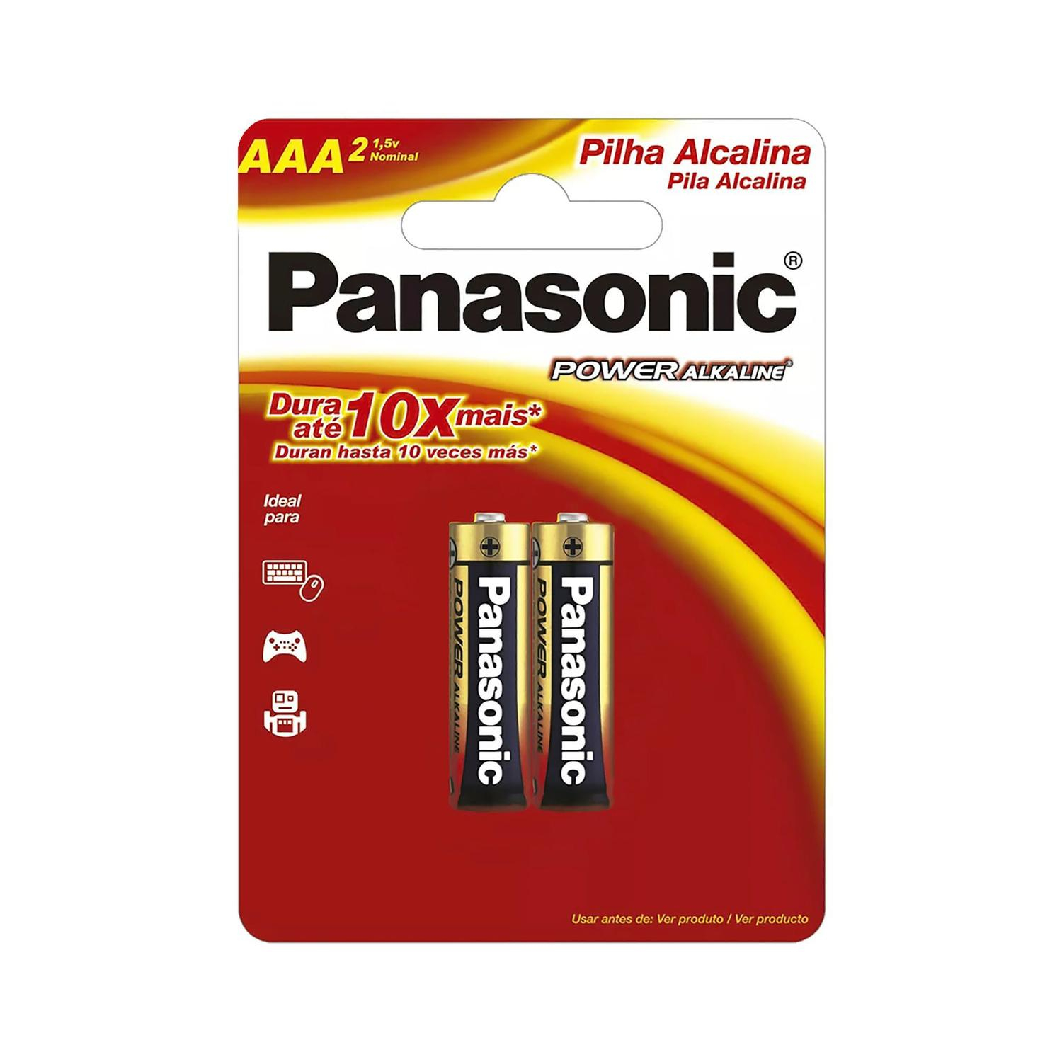 PILHA PANASONIC ALCALINA PRE AAA 2UN COD 9130