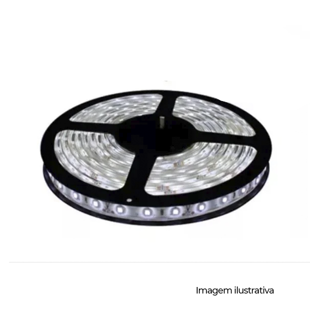 FITA DE LED 5050 BRANCO 12V 6500K C/SILICONE - COD 979