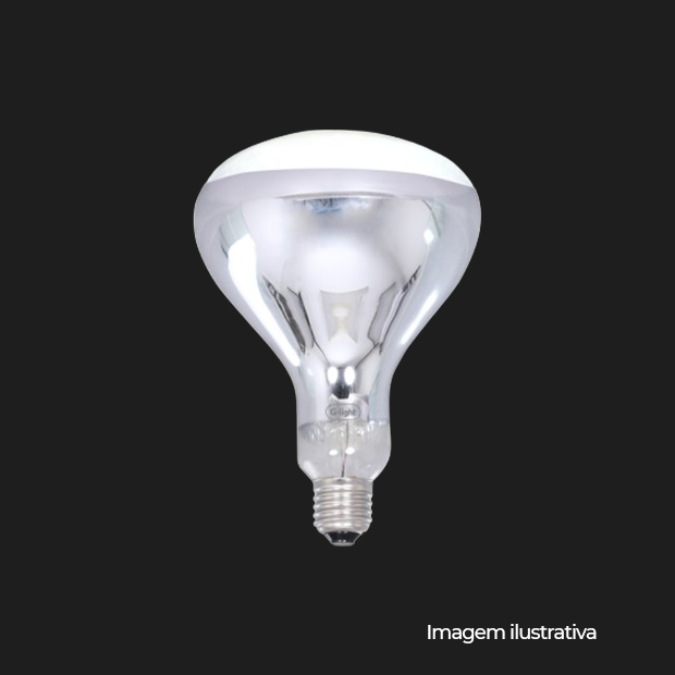 LAMP. R125 INFRA-VERMELHO 250W 127V E27 - LENTE TRANSPARENTE UNICO COD 180.07.0012-0