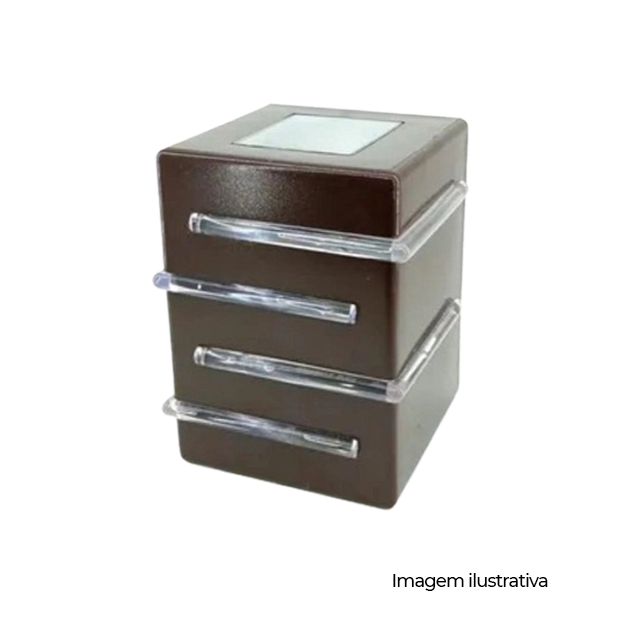 ARANDELA LIGHT 4 ALETAS 2 FACHOS ABERTOS G9 MARRON COD 25200-03