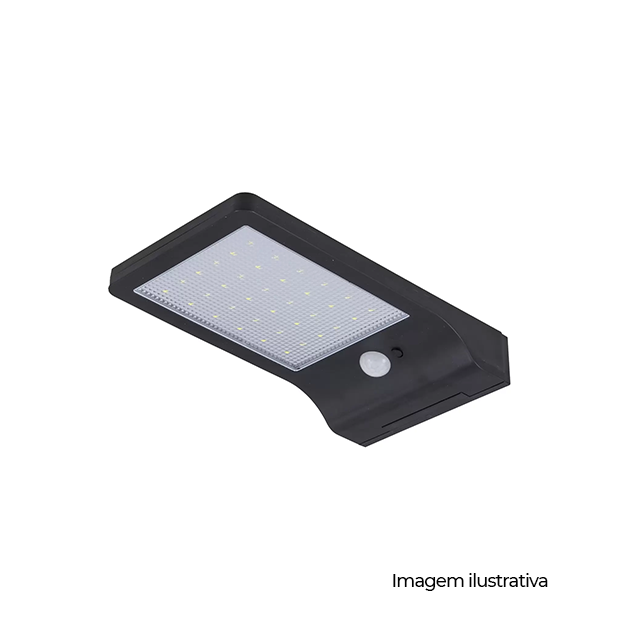 LUMINARIA SOLAR C/ SENSOR 6500K 7W 300L - COD 9665