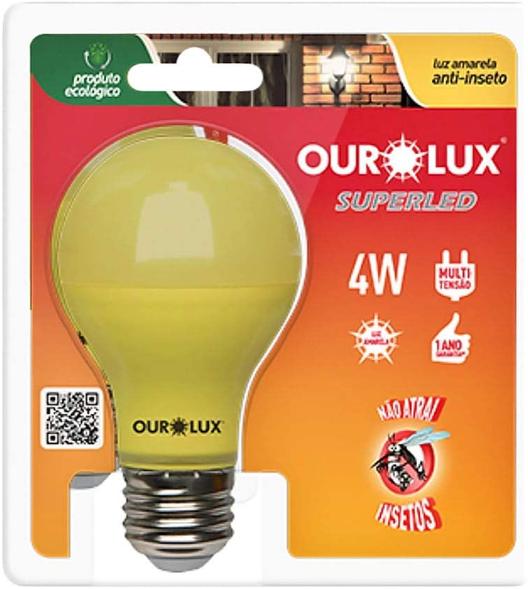 LAMPADA SUPERLED ANTI INSETO 4W BIV 1600K COD 05500