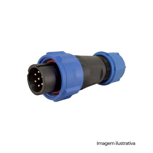 CONECTOR CIRCULAR SP1310 MACHO PENDENTE 7 PINOS IP68 - COD 012008