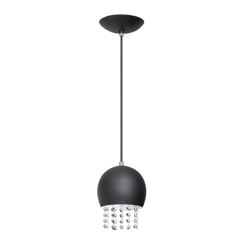 PENDENTE GLOBE CRISTAL COBRE/BRANCO 1XE27
