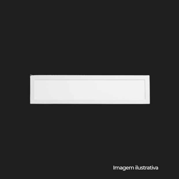 PAINEL LED SOB RETANG ALUM 620X150MM BIVOLT 20W 6.500K - BRANCO - COD 83856004