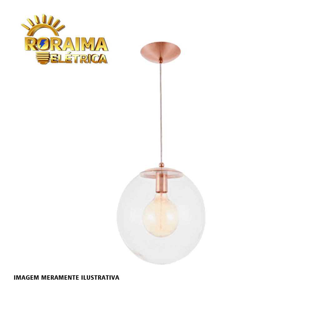 PENDENTE ESFERA DIAM.45CM CRISTAL METAL COBRE COD 2887/94