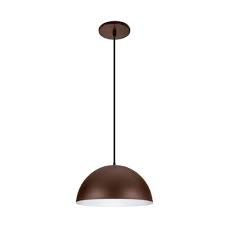 PENDENTE DOMUS CORES 400 MARROM/BRANCO 1XE27