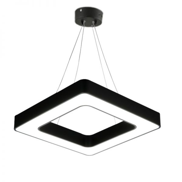 PENDENTE LUCIIN ESTRURURA EM METAL PT FOSCO E ACRILICO BR LED 36W - 3000K - COD US021